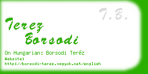 terez borsodi business card