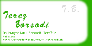 terez borsodi business card